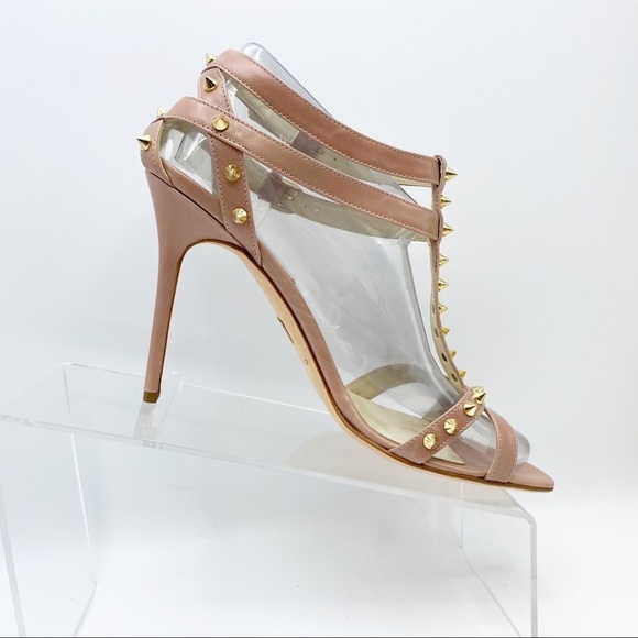 NWT. Brian Atwood Leather Mauve Stud Sandals. Size 11 (41 EU). - Picture 3 of 10